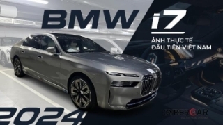 Ảnh thực tế BMW i7 2023 đầu tiên Việt Nam: Xe BMW có kích thước khổng lồ nhất, chưa ''full option'' nhưng mạnh hơn EQS bản đắt nhất