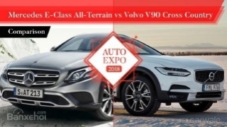 ''Cân đo'' Mercedes E-Class All-Terrain và Volvo V90 Cross Country 2018