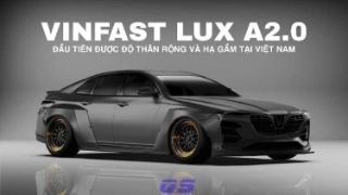 Chiếc VinFast Lux A2.0 đầu tiên được độ thân rộng và hạ gầm tại Việt Nam