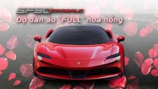 Dân chơi dùng 1.000 bông hồng, 30.000 cánh hồng khoác áo mới cho Ferrari SF90 Stradale
