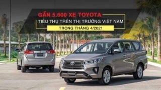 Gần 5.600 xe Toyota tiêu thụ trên thị trường Việt Nam trong tháng 4/2021
