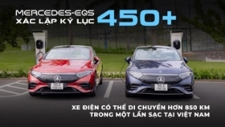 Mercedes-Benz EQS 450+ xác lập kỷ lục: Xe điện có thể di chuyển hơn 850 km trong một lần sạc tại Việt Nam