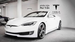 Tesla Model S biến hình thành phiên bản mui trần 