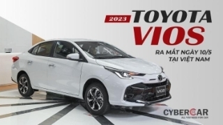 Toyota Vios 2023 ra mắt ngày 10/5 tại Việt Nam: Màn hình 9 inch, lẫy chuyển số, thêm trang bị an toàn cao cấp như Altis