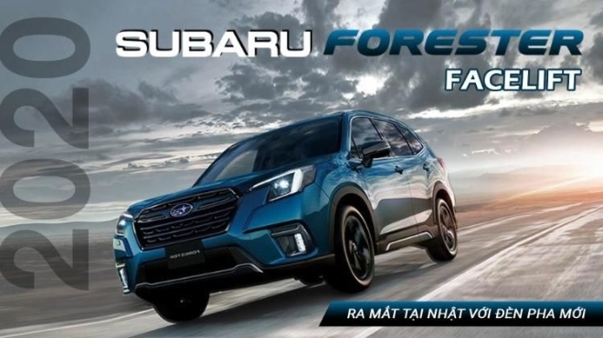 2022 Subaru Forester Facelift ra mắt tại Nhật Bản với đèn pha mới