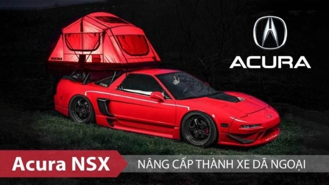Acura NSX được nâng cấp thành xe dã ngoại với lều di động