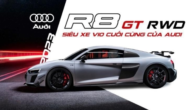 Audi R8 GT RWD 2023 ra mắt - siêu xe V10 cuối cùng của Audi