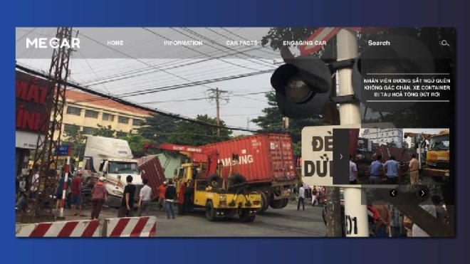 Bình Dương: Xe Container bị tàu lửa tông đứt rời do nhân viên gác chắn ngủ quên
