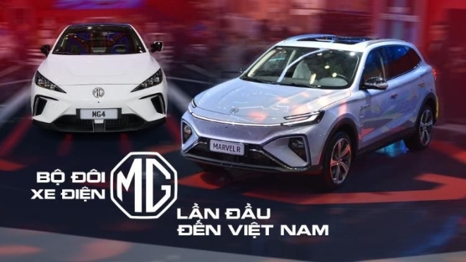 Bộ đôi xe điện MG lần đầu đến Việt Nam