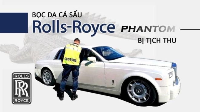 Bọc da cá sấu, Rolls-Royce Phantom bị tịch thu