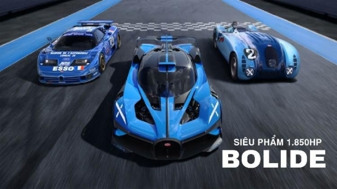 Bugatti ra mắt siêu phẩm 1.850hp mang tên Bolide 