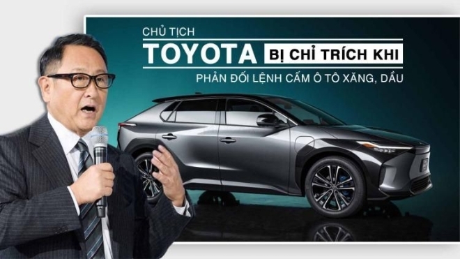 Chủ tịch Toyota bị chỉ trích khi phản đối lệnh cấm ô tô xăng, dầu