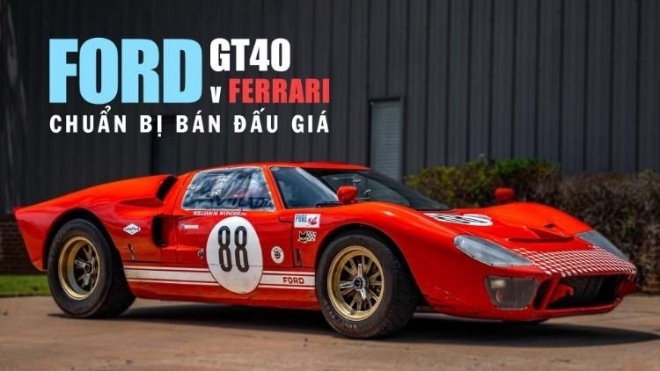 “Diễn viên” chính Ford GT40 trong bộ phim “Ford v Ferrari” chuẩn bị được bán đấu giá