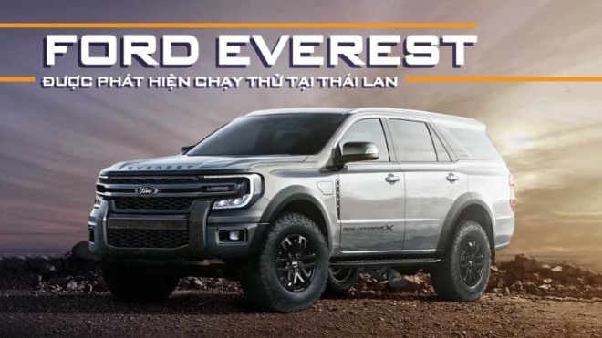 Ford Everest 2022 được phát hiện trên đường chạy thử tại Thái Lan