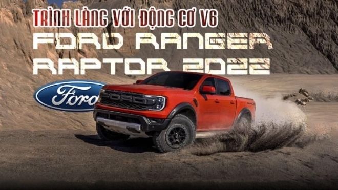Ford Ranger Raptor 2022 chính thức trình làng, động cơ xăng V6 3.0L mạnh mẽ