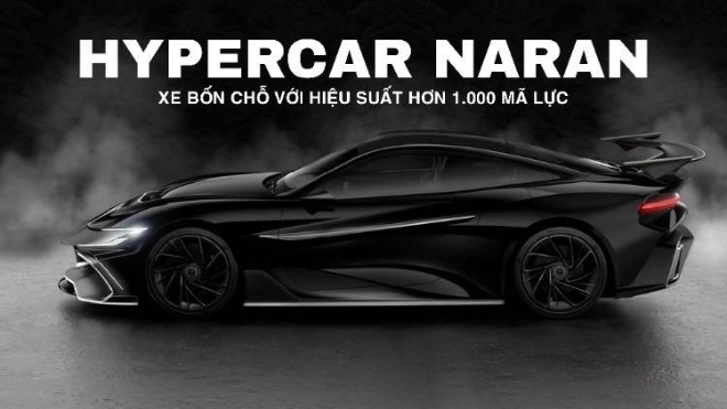 Gặp gỡ Hypercar Naran: Xe bốn chỗ với hiệu suất hơn 1.000 mã lực