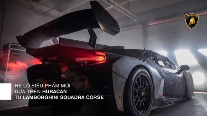 Hé lộ siêu phẩm mới dựa trên Huracan từ Lamborghini Squadra Corse