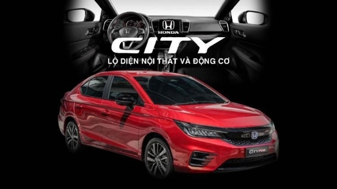 Honda City 2020 lộ diện nội thất và động cơ trước ngày ra mắt