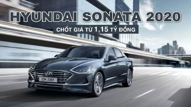 Hyundai Sonata 2020 chốt giá từ 1,15 tỷ đồng