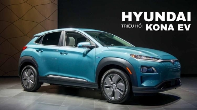 Hyundai triệu hồi Kona phiên bản điện 