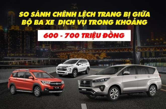 [Infographic] So sánh trang bị của 3 mẫu xe chuyên chạy dịch vụ tại Việt Nam