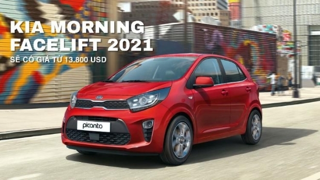 Kia Morning facelift 2021 sẽ có giá từ 13.800 USD