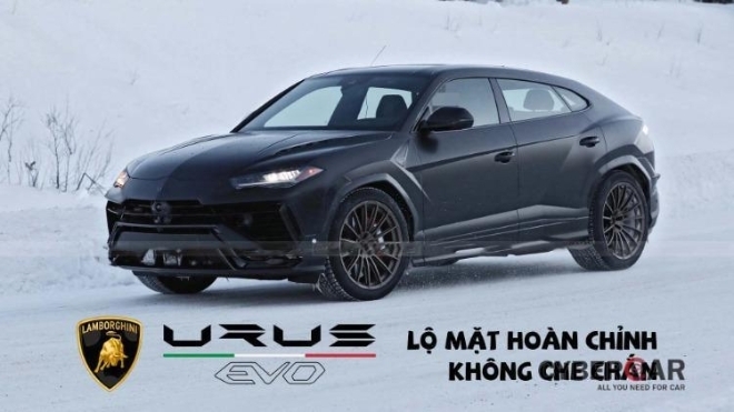 Lamborghini Urus Evo lộ mặt hoàn chỉnh không che chắn