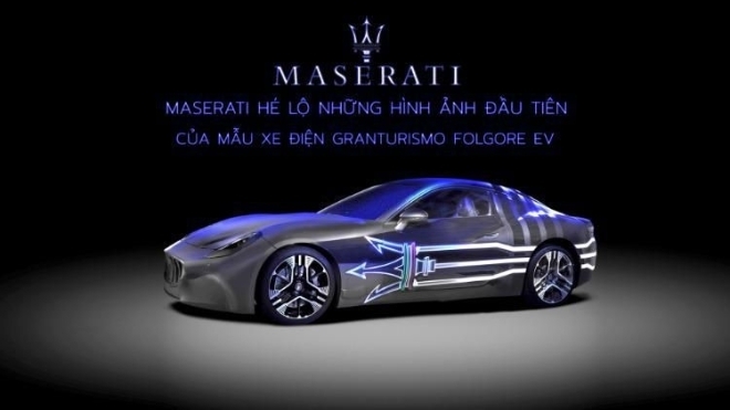 Maserati hé lộ những hình ảnh đầu tiên của mẫu xe điện GranTurismo Folgore EV
