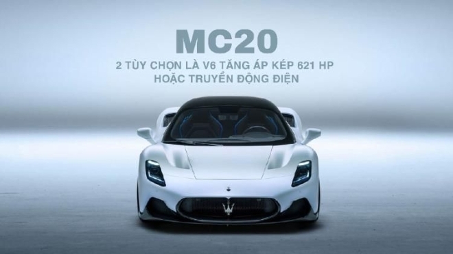 Maserati ra mắt siêu xe MC20 với 2 tùy chọn là V6 tăng áp kép 621 HP hoặc truyền động điện