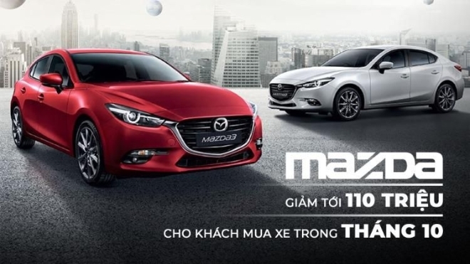Mazda giảm tới 110 triệu cho khách mua xe trong tháng 10