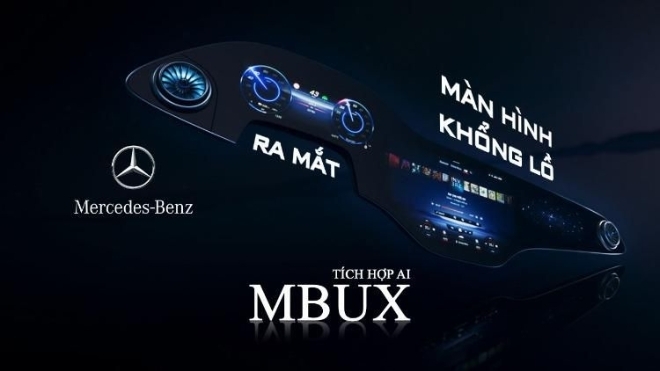 Mercedes ra mắt màn hình siêu rộng MBUX tích hợp AI, chuẩn bị cho kỷ nguyên điện