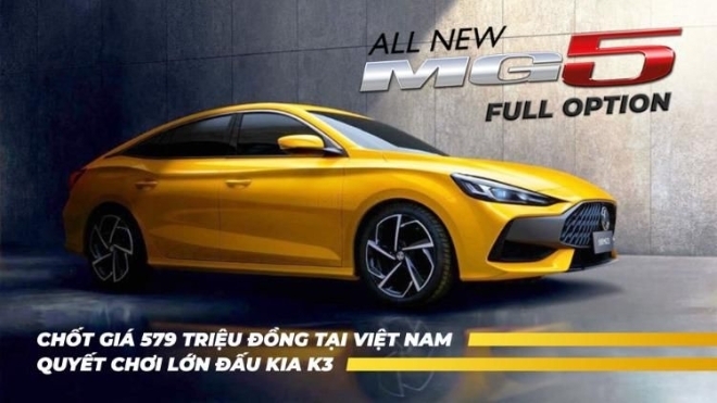 MG5 full option chốt giá 579 triệu đồng tại Việt Nam, quyết chơi lớn đấu Kia K3