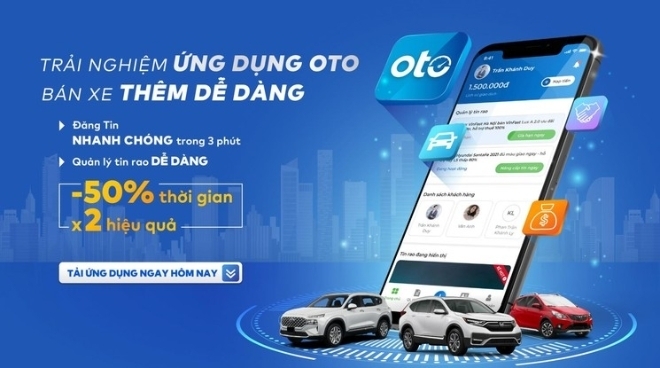 Oto.com.vn ra mắt ứng dụng điện thoại với nhiều tính năng hỗ trợ cho các nhà kinh doanh xe chuyên nghiệp