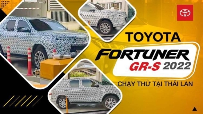 Phiên bản thể thao Toyota Fortuner GR-S 2022 chạy thử tại Thái Lan 