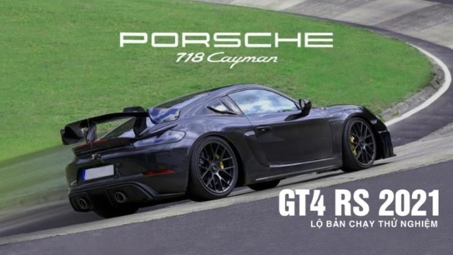 Porsche 718 Cayman GT4 RS 2021 lộ ảnh chạy thử nghiệm