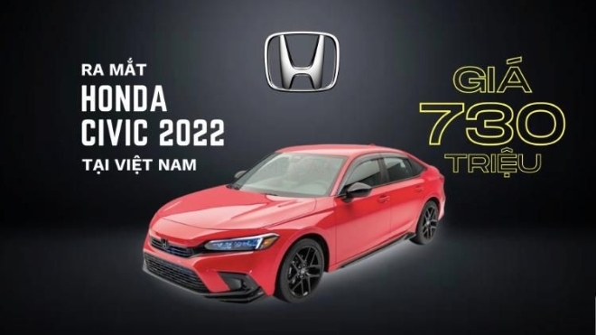 Ra mắt Honda Civic 2022 tại Việt Nam: Giá từ 730 triệu đồng, nhiều nâng cấp để đối đầu Toyota Corolla Altis