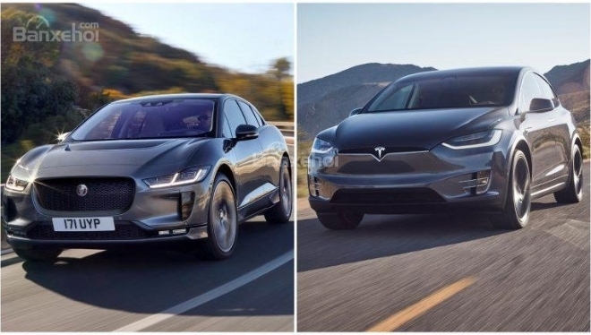 So sánh  hình ảnh giữa Jaguar I-Pace và Tesla Model X