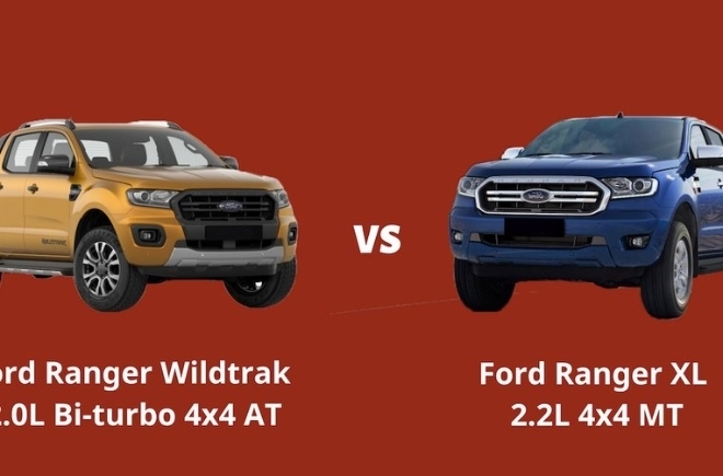 So sánh phiên bản thấp và cao nhất của Ford Ranger 2019