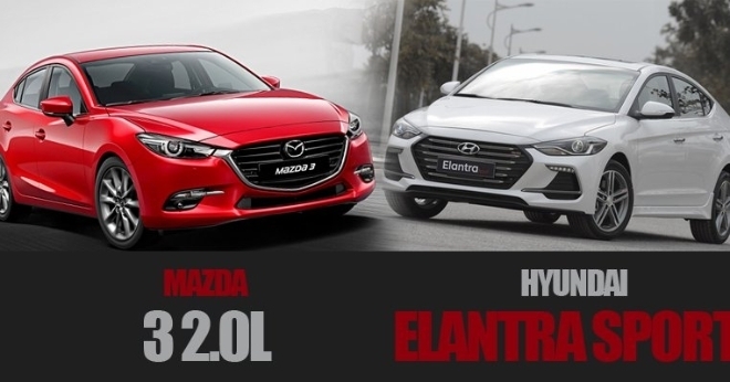 So sánh thông số kỹ thuật của Mazda 3 2.0L và Hyundai Elantra Sport 2018 tại Việt Nam