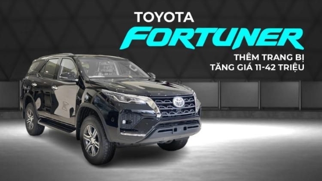 Toyota Fortuner thêm trang bị, tăng giá 11-42 triệu