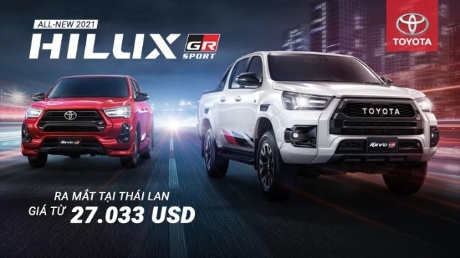 Toyota Hilux GR-Sport 2021 ra mắt tại Thái Lan, giá từ 27.033 USD