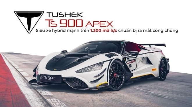 Tushek TS 900 Apex - Siêu xe hybrid mạnh trên 1.300 mã lực chuẩn bị ra mắt công chúng