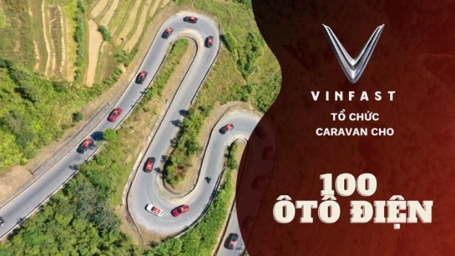 VinFast tổ chức caravan cho 100 ôtô điện
