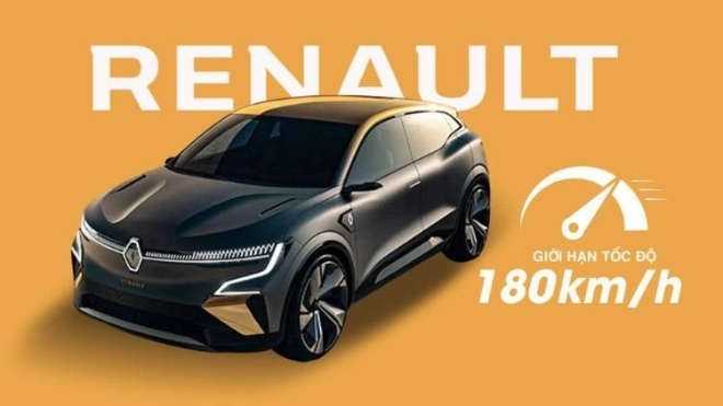 Xe Renault sẽ có giới hạn tốc độ 180 km/h